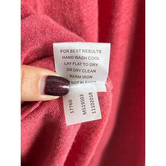 Peter Millar Cashmere Blend Crewneck Pullover Long Sleeve Sweater XL Heather Red - Picture 6 of 7